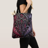 Gothic Elegance Canvas tas – Uniek ontwerp (Dichtbij)