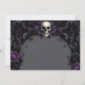 Gothic Elegance Paarse Boho Schedel Bewaar de datu Save The Date (Achterkant)