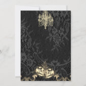 Gothic Elegance Skeleton Halloween Wedding Kaart (Achterkant)
