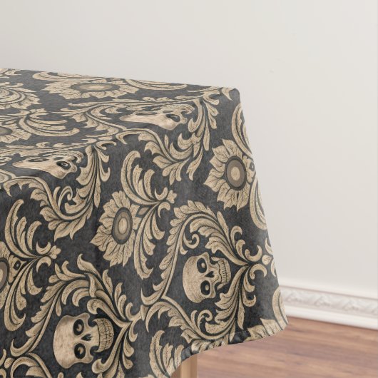 Gothic Elegance Skull Damask Tafelkleed (Voorbeeld)