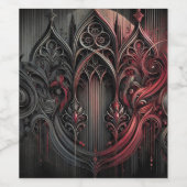 Gothic Elegance Wijnfles Etiket (Enkel label)