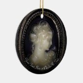 Gothic Elegant Creepy  Victoriaans Cameo Pic Keramisch Ornament (Rechts)