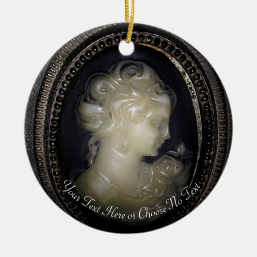 Gothic Elegant Creepy  Victoriaans Cameo Pic Keramisch Ornament (Voorkant)