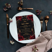 Gothic Elegant Dark Romance Wedding Menu
