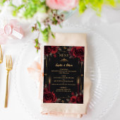 Gothic Elegant Dark Romance Wedding Menu