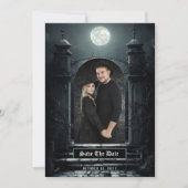 Gothic Elegant Gate Photo Save the Date (Voorkant)