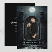 Gothic Elegant Gate Photo Save the Date (Voorkant / Achterkant)