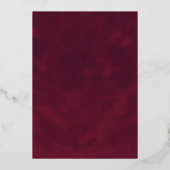 Gothic Elegant Moody Bloemen Zwart & Goud Huwelijk Folie Uitnodiging (Achterkant)