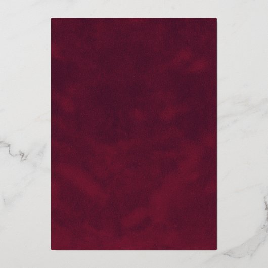 Gothic Elegant Moody Bloemen Zwart & Goud Huwelijk Folie Uitnodiging (Achterkant)