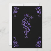 Gothic Elegant Rozen Wedding Kaart (Achterkant)