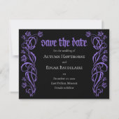 Gothic Elegant Rozen Wedding Save The Date (Voorkant)