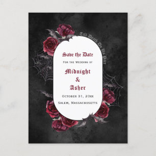 Gothic Elegant Save the Date Announding Briefkaart