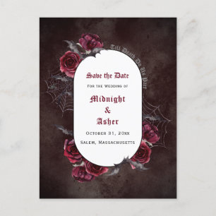 Gothic Elegant Save the Date Announding Briefkaart