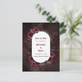 Gothic Elegant Save the Date Announding Briefkaart (Staand voorkant)