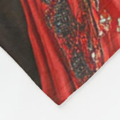 Gothic Elegant Skeleton Bride & Groom Zwart & Rood Fleece Deken (Hoek)