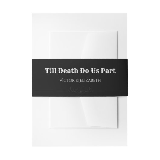 Gothic Elegant Till Death Do Us Part Wedding Uitnodigingen Wikkel (Voorkant Voorbeeld)