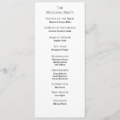 Gothic Elegant Till Death Skeleton Wedding Programmakaart (Achterkant)