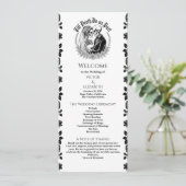 Gothic Elegant Till Death Skeleton Wedding Programmakaart (Staand voorkant)