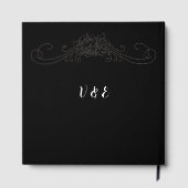 Gothic Elegant Till Death Zwart-wit bruiloft Gastenboek (Achterkant)