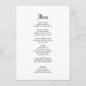 Gothic Elegant Wedding Dinner Menu (Voorkant)