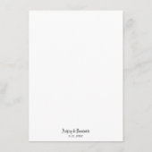 Gothic Elegant Wedding Dinner Menu (Achterkant)