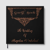 Gothic, elegante Folie Gastenboek (Voorkant)