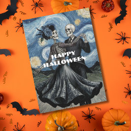 Gothic Elegante Skeletten Dansen Maneschijn Van Go Kaart