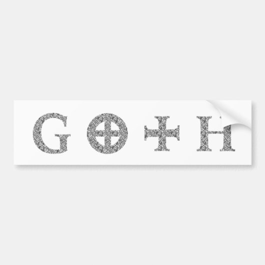 GOTHIC - Emo Alternative Grunge Rock Punk Bumpersticker (Voorkant)