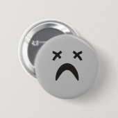 gothic emo gezicht ronde button 5,7 cm (Voorkant /achterkant)