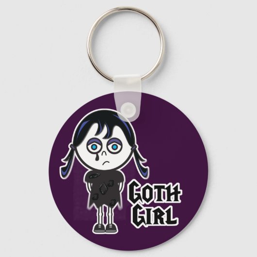 Gothic Emo Girl Sleutelhanger (Voorkant)