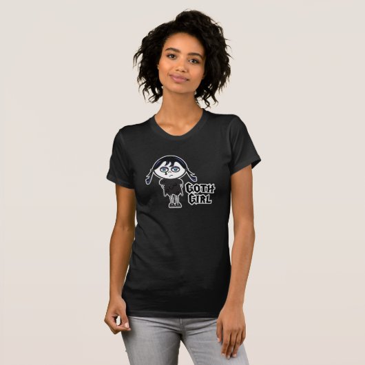 Gothic Emo Girl T-shirt (Voorkant volledig)