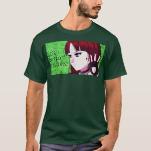 Gothic & Emo Serious Anime Girl Life is geen spell T-shirt