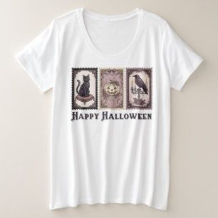 Gothic enge Halloween, Hemelse heksachtige decorat Grote Maat T-shirt