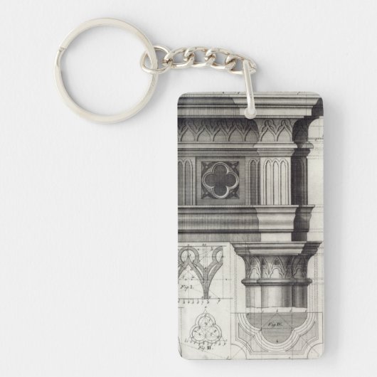 Gothic Entablatation and Capital Sleutelhanger (Voorkant)