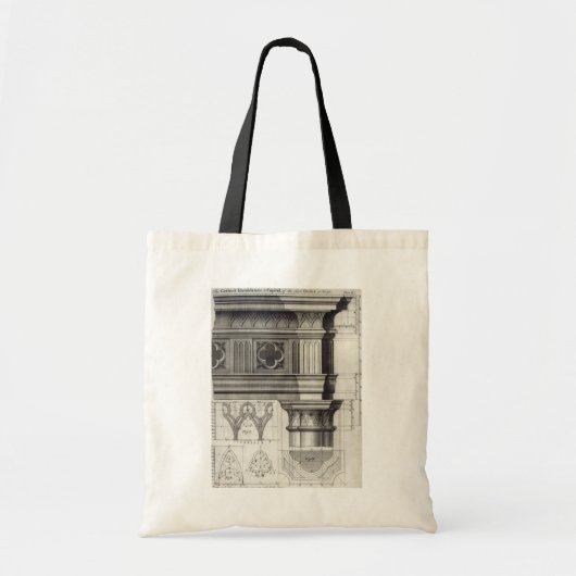 Gothic Entablatation and Capital Tote Bag (Voorkant)