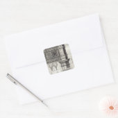 Gothic Entablatation and Capital Vierkante Sticker (Envelop)