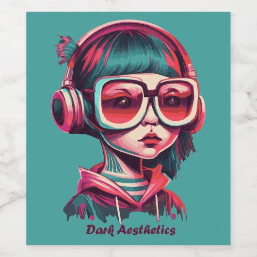 Gothic esthetisch wijn etiket (Enkel label)