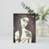 GOTHIC EVA, DUISTERE TUIN VAN EDEN, VROUW, SLANG BRIEFKAART (Staand voorkant)