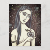 GOTHIC EVA, DUISTERE TUIN VAN EDEN, VROUW, SLANG BRIEFKAART (Voorkant)