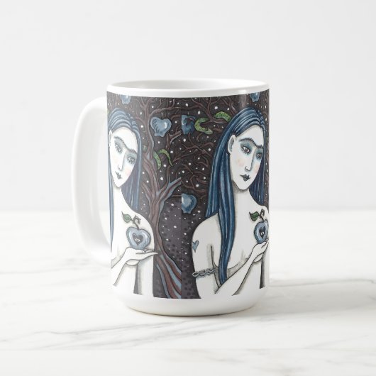 GOTHIC EVA, DUISTERE TUIN VAN EDEN, VROUW, SLANG KOFFIEMOK (Voorkant links)