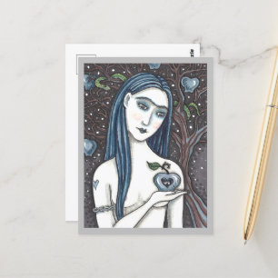 GOTHIC EVE, DONKERE KANT VAN EDEN, APPEL & SLANG BRIEFKAART