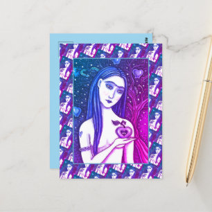 GOTHIC EVE, DONKERE KANT VAN EDEN, APPEL & SLANG BRIEFKAART