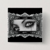 Gothic Eyes Vierkante Button 5,1 Cm (Voorkant)