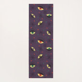 Gothic Eyes Witchy Paarse Patroon Occult Yogamat (Achterkant)