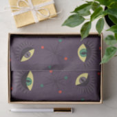 Gothic Eyes Witchy Pattern - Occult Paarse Mystiek Tissuepapier (Geschenk)