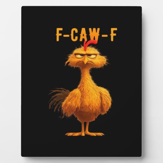 Gothic F-Caw-F Crow Funny Humor Fotoplaat (Voorkant)