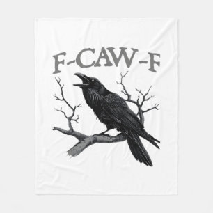 Gothic F-Caw-F Grappige Kraai Humor Essentiële Vin Fleece Deken