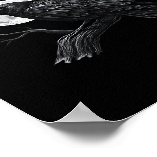 Gothic F-Caw-F Humor Funny Crow Poster (Hoek)