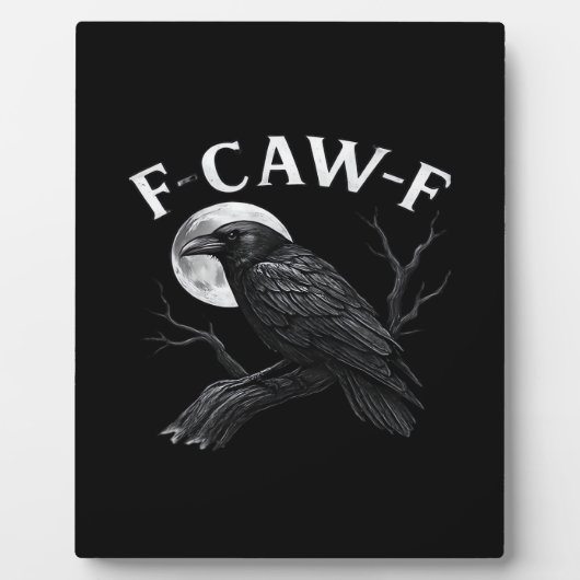 Gothic F-Caw-F Humor Grappige Kraai Fotoplaat (Voorkant)