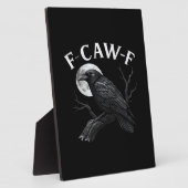 Gothic F-Caw-F Humor Grappige Kraai Fotoplaat (Zijkant)